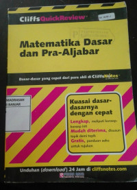 Image of Matematika Dasar dan Pra-Aljabar